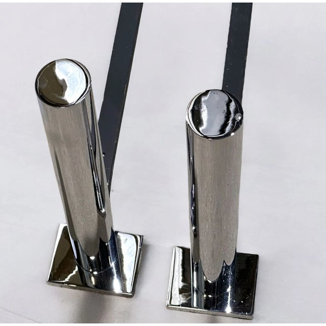 Danny Alessandro Post Modern Fireplace Andirons, 1980 For Sale In New York - Image 6 of 7