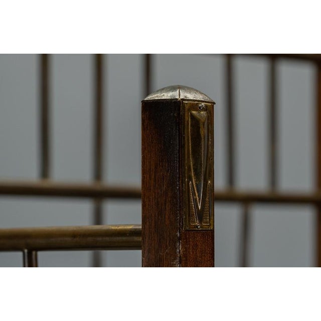 Art Nouveau Brass and Walnut Magazine or Music Stand, Germany, 1920 For Sale - Image 13 of 18