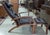 Thos. Moser Thos. Moser “Lolling” Lounge Chair and Ottoman, Hard Wood, Leather For Sale - Image 4 of 15