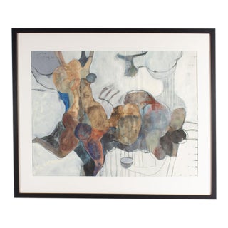 Abstract Mixed Media Painting by Walter Sorge For Sale