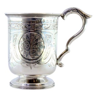 Silver Cup with Engravings For Sale