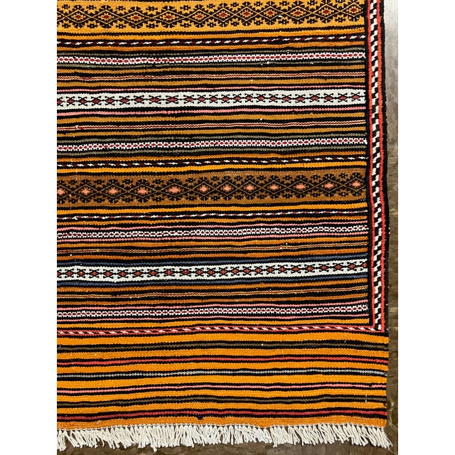 Tribal Vintage Handwoven Afghan Meymana Kilim Rug 3'0" X 4'11" For Sale - Image 3 of 5