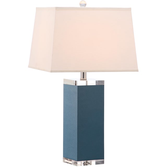 27 Inch H Leather Table Lamp in Light Blue a Pair Chairish