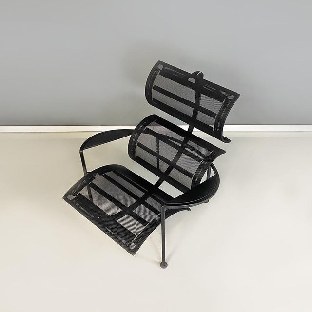 1980s Italian Modern Black Signorina Chan Armchairs attributed to Carlo Forcolini for Alias, 1986, Set of 4 For Sale - Image 5 of 18