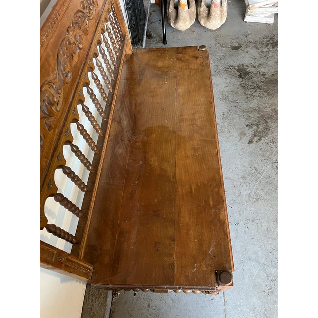 Traditional Antique Spanish Colonial Armless Bench For Sale - Image 3 of 11