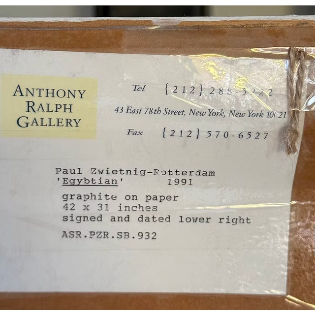 "Egyptian" by Paul Zwietnig-Rotterdam | 1991 For Sale In Los Angeles - Image 6 of 8