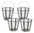 Iron Candle Holder Bucket with Handle (Set of 4) For Sale