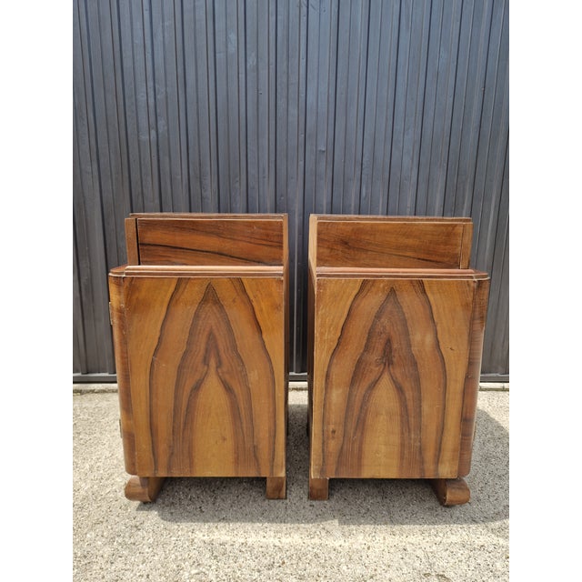 Vintage Art Deco Bedside Tables, 1930s, Set of 2 For Sale - Image 15 of 18