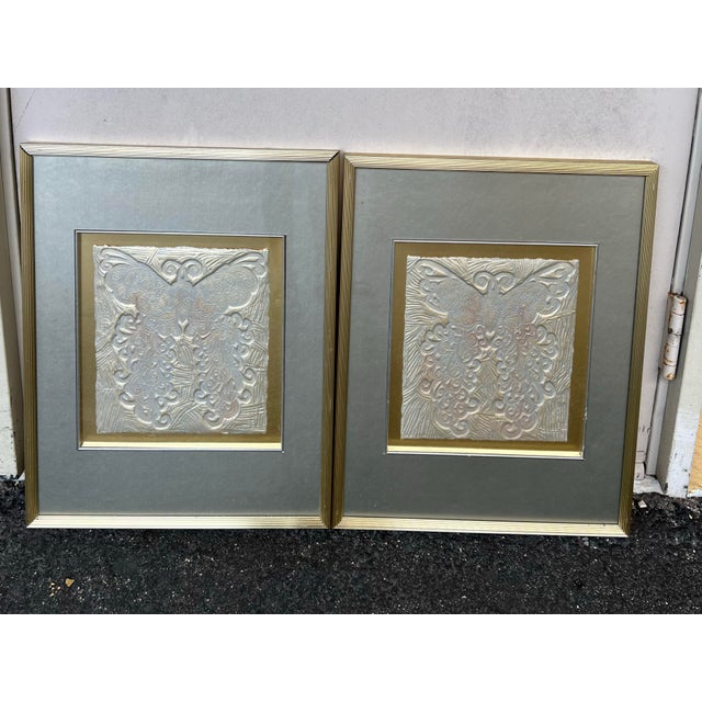 1970s Silver & Gold Framed “Ming Butterfly” For Sale In West Palm - Image 6 of 6
