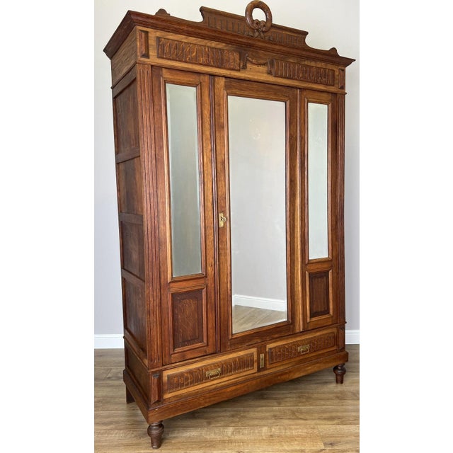 French Wardrobe in Oak For Sale - Image 3 of 18