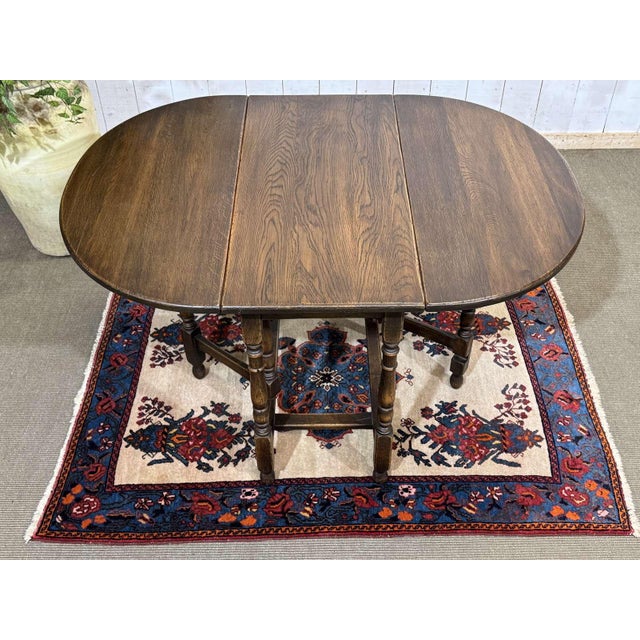 Vintage Oak Gateleg Table, 1950s For Sale - Image 4 of 11