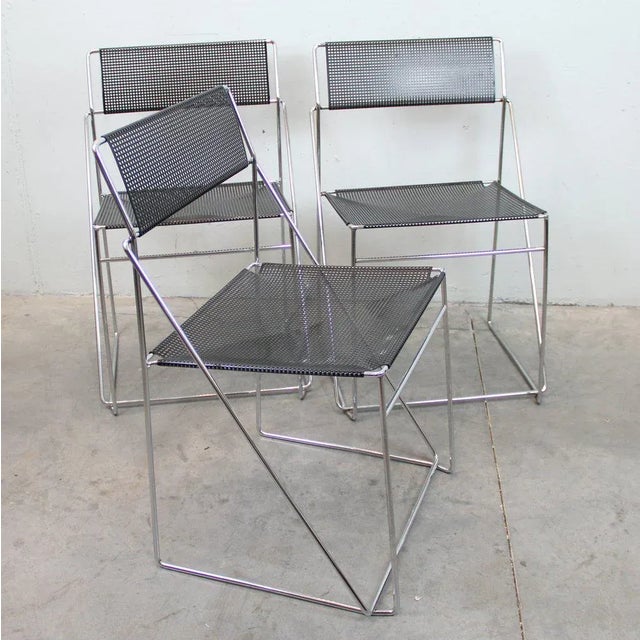 1970s Italian Side Chair by Niels Jorgen Haugesen for X-Line, 1970s For Sale - Image 5 of 8