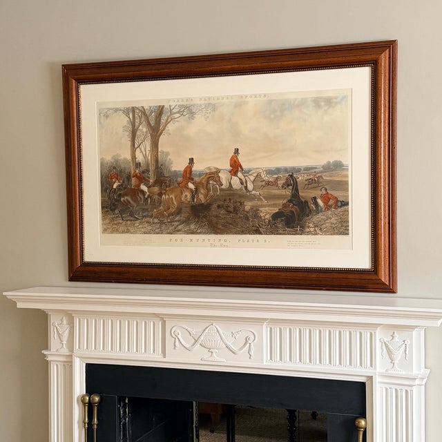 Framed Fores’s National Sports, Fox Hunting Engraving For Sale - Image 10 of 10