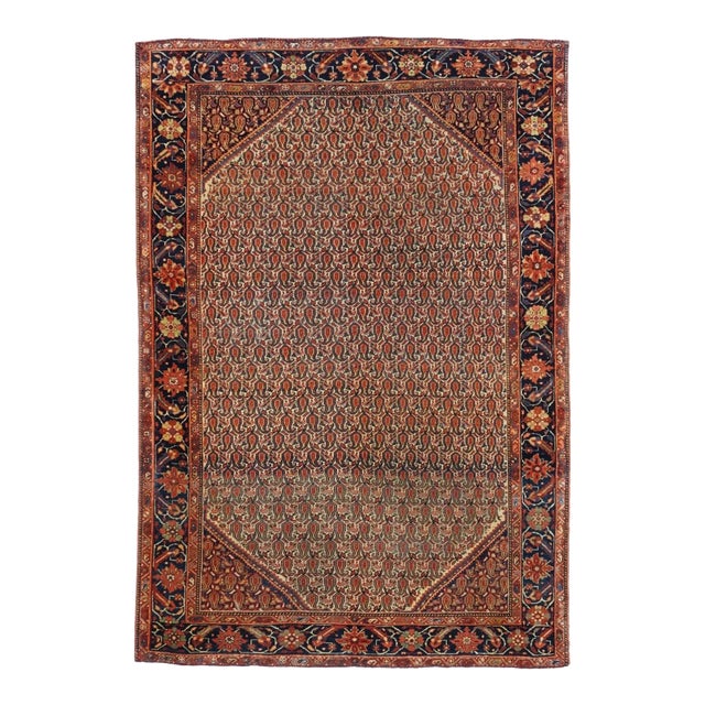 Antique Farahan Sarouk Rug 4'4'' X 6'7'' For Sale