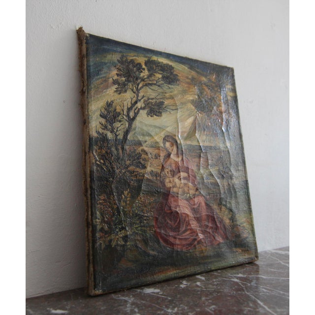 Anton Rausch, Madonna with Child, 1920s-1940s, Oil on Canvas For Sale - Image 7 of 18
