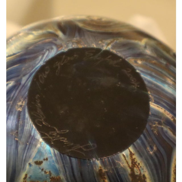 Glass Decorated Glass Bottle with 925 Silver Neck from Isle of White, 2004 For Sale - Image 7 of 11