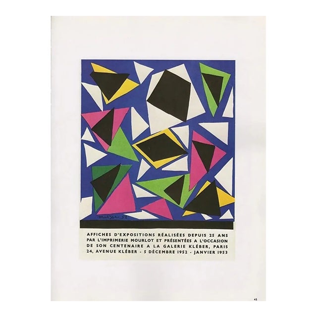 Matisse Lithograph 45 Exposition D’affiches 1959 For Sale