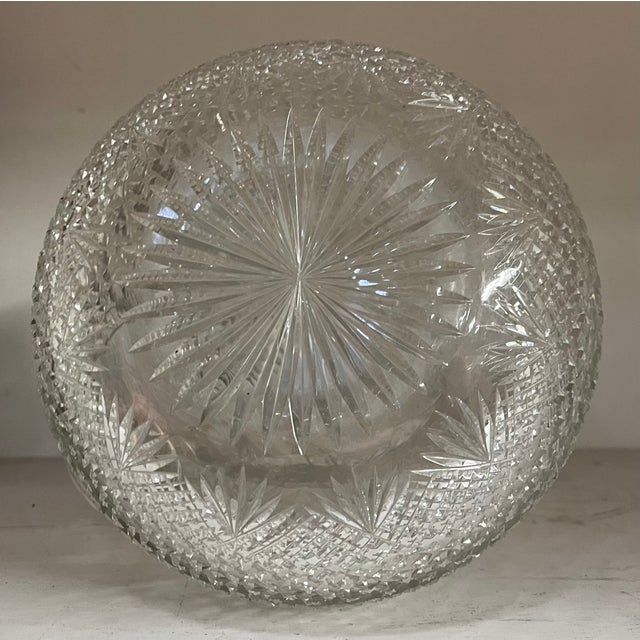 Antique Late 19th Century American Brilliant Glass Cut Crystal Water Pitcher for the Dining Table or Bar For Sale - Image 17 of 18