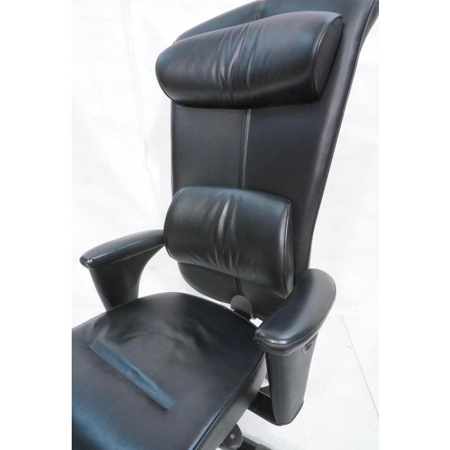 Black Leather Hag Signet Executive Chair | Chairish