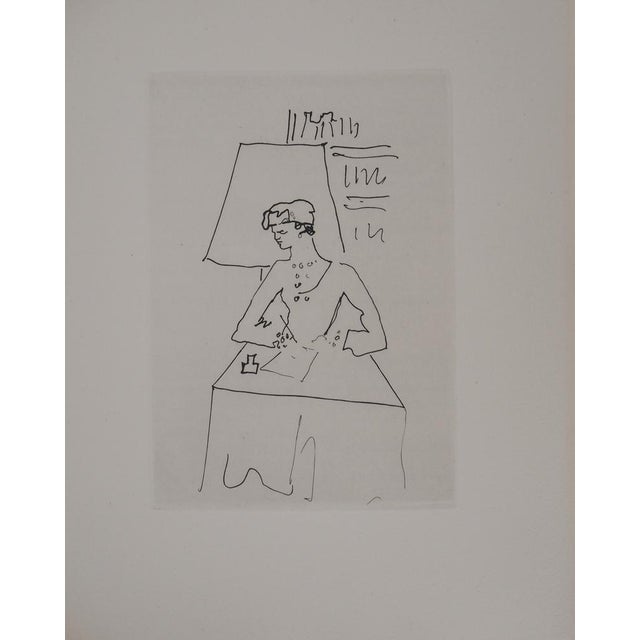 Jean Cocteau, The Ball of Count d'Orgel, The Letter, Original Engraving For Sale - Image 6 of 6