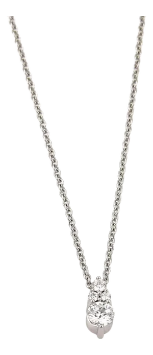 Hearts on Fire Triplicity Diamond 18k White Gold Pendant Necklace