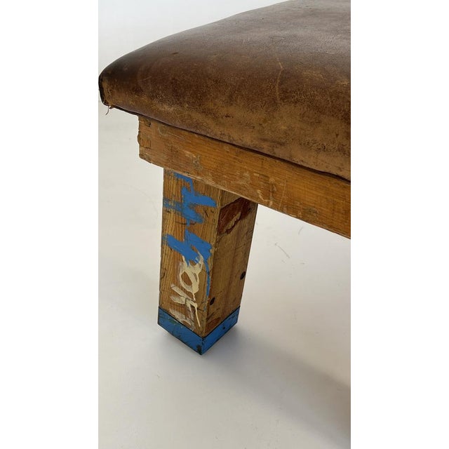 Mid-Century Modern Vintage Gymnastic Bench, 1940s For Sale - Image 3 of 10