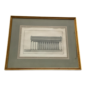 18th Century Copper Plate Engraving Ruins of Palmyra Grand Architectural Folio Plate XXVI by P. Fourdrinier After Giovanni Battista Borra