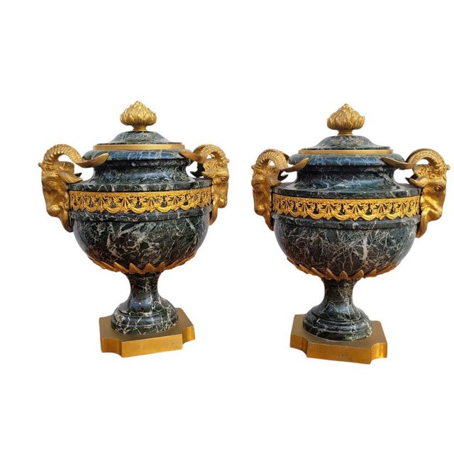 Napoleon III Marble and Gilt Bronze Cassolettes, 19th Century, Set of 2 For Sale - Image 17 of 17