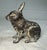 This rare antique 1920's Cast Iron bunny still bank by A.C. Williams is a unique and collectible piece with an exquisite...