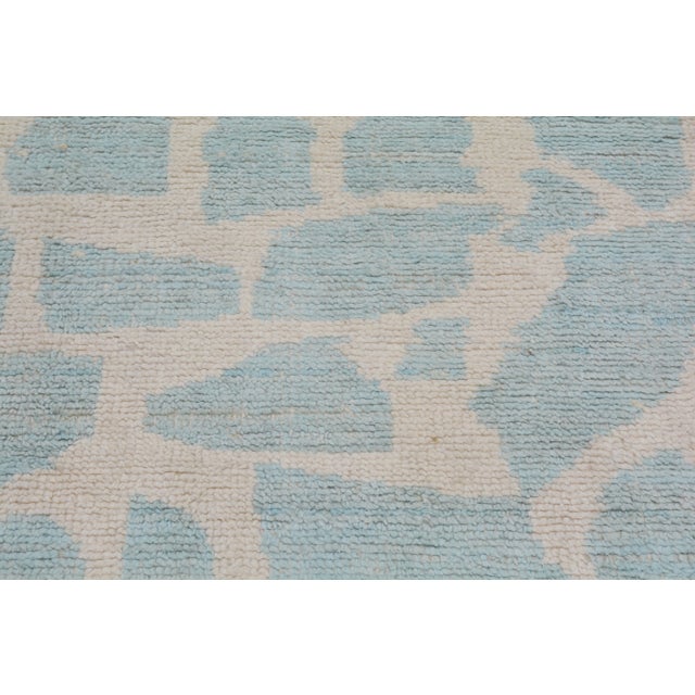 Contemporary 1990s Moroccan Hand Knotted Azilal Runner Rug With Soft Texture,2'8"X10'8" For Sale - Image 3 of 7