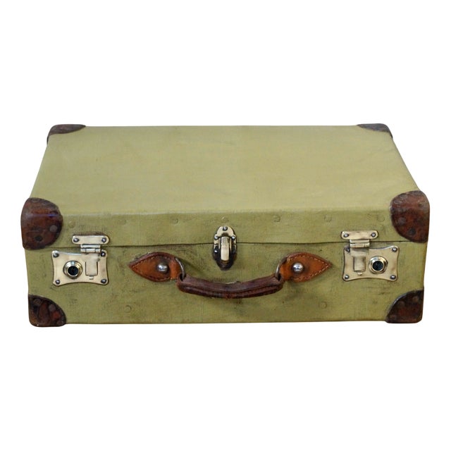 Vintage Pukka Military WWII Demob Case, 1930 For Sale