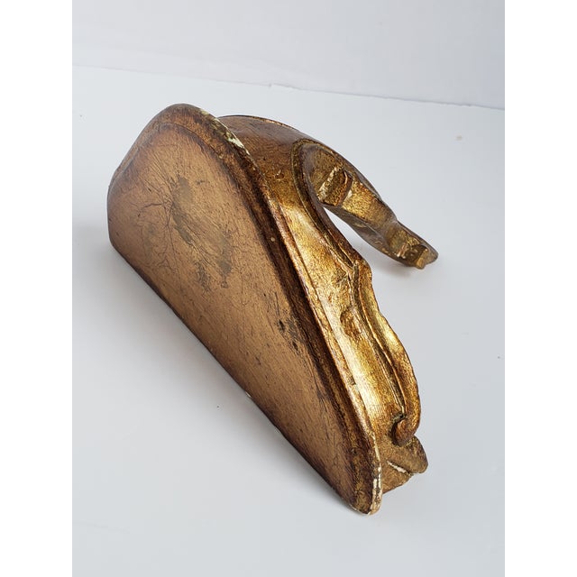 Wood Vintage Florantine Small Giltwood Shelf For Sale - Image 7 of 12
