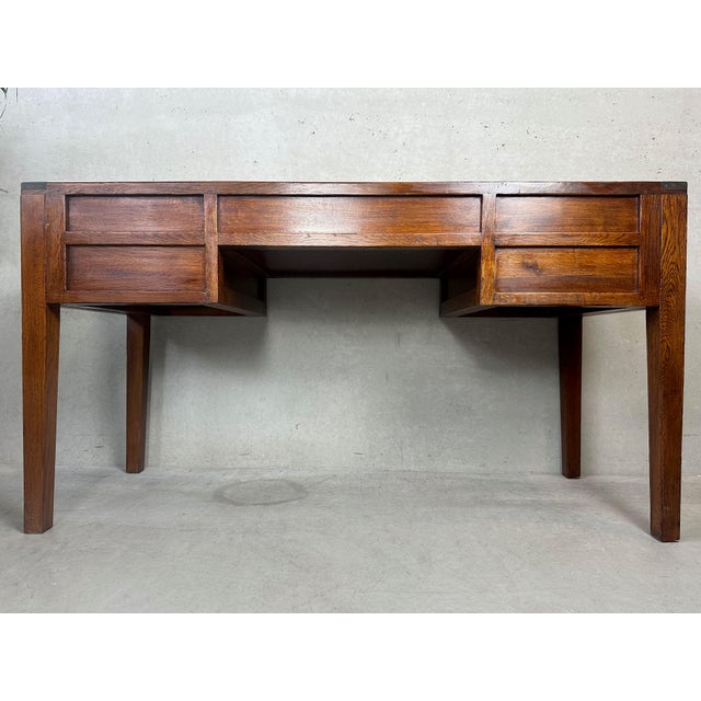 Campaign-Style Desk in Oak, 1990s For Sale - Image 11 of 12