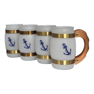 1980's Siesta Ware Nautical Motif Mugs - Set of 4 For Sale