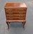 Wood Vinage Solid Cherry Queen Anne Style Silverware Chest For Sale - Image 7 of 12