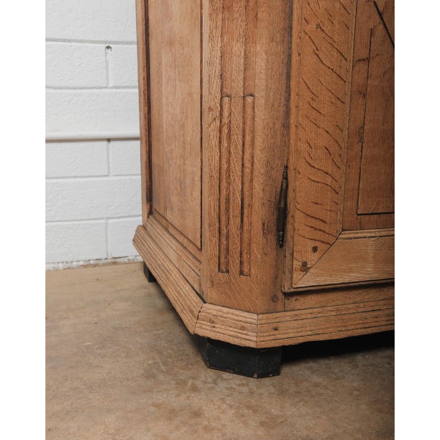 19th Century Oak Sideboard Cabinet With Upper Hutch Shelving and Hooks For Sale - Image 10 of 11