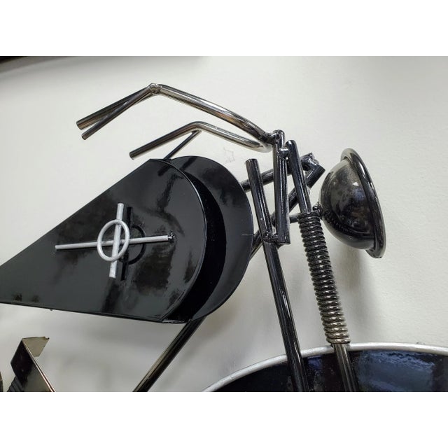 1992 Curtis Jere Motorcycle Large Wall Metal Sculpture Signed and Dated For Sale - Image 6 of 9
