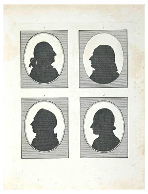 Thomas Holloway, Silhouettes, Original Etching, 1810