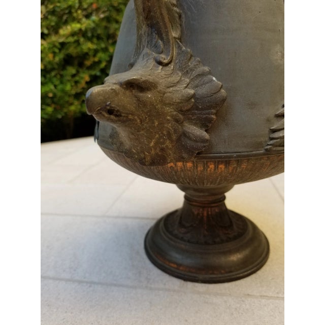 Slate Gray Mid 19th Century Renaissance Revival Urn For Sale - Image 8 of 10