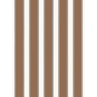 The House of Scalamandré Accordion Stripe Wallpaper, Saddle For Sale