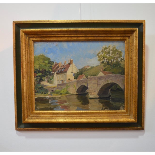 Suzanne Dechamps, Stone Bridge, France, 1920s, Oil on Panel For Sale - Image 11 of 11
