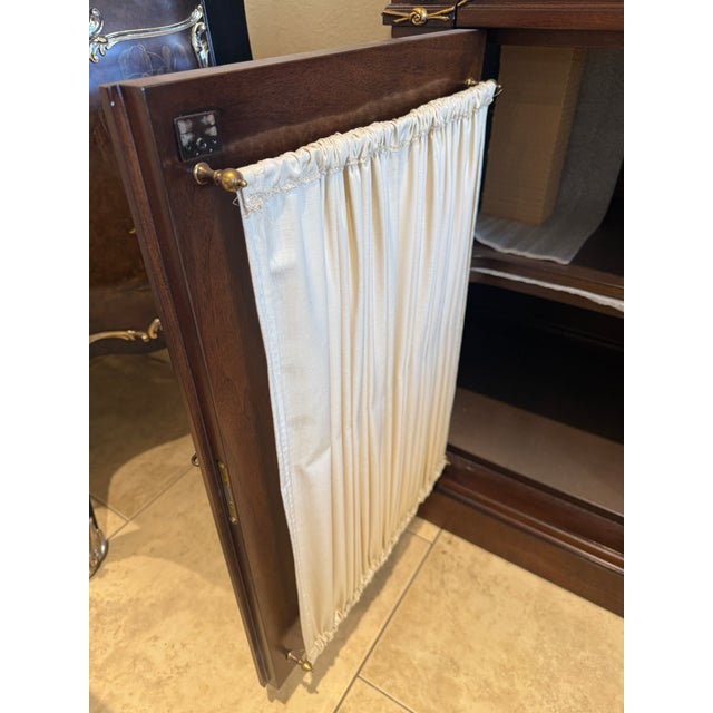 Regency Mahogany Inlaid Credenza W/Brass Grill Inset Doors For Sale - Image 13 of 18