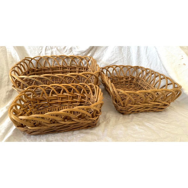 Late 20th Century Vintage French Nesting Baskets For Sale - Image 5 of 9