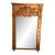 French Louis XVI Style Giltwood Trumeau Mirror 45” H X 27” W For Sale