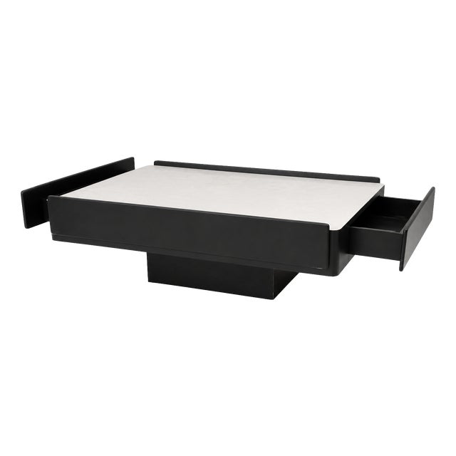 Black Coffee Table attributed to Vico Magistretti for Gavina, 1960 For Sale