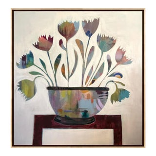 Forget Me Not Abstract Floral Painting For Sale