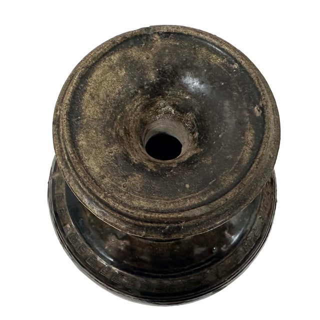Antique Khmer Angkor Period Stoneware Baluster Vase For Sale - Image 16 of 18