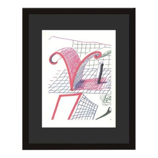 1990s 'V' From 'Hockney's Alphabet' by David Hockney For Sale