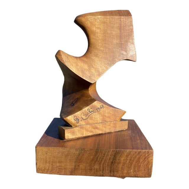 Abstract Wood Sculpture, 1968, Giuseppe Carli (Italian, 1915-1987) For Sale