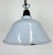 Gray French Industrial Grey Enamel Factory Pendant Lamp, 1960s For Sale - Image 8 of 14